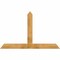 Ekena Millwork Portland Rough Sawn Timber Gable Bracket, Western Red Cedar, 72"W x 45"H x 2"D x 6"F, 15/12 Pitch GBW072X45X0206POR00RWR - alternate 1